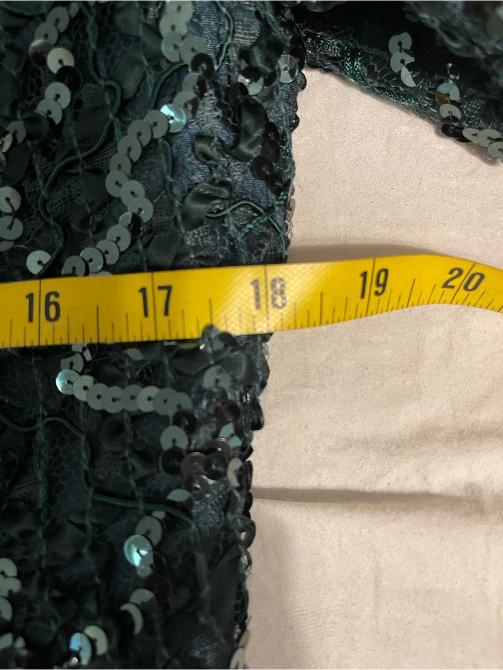 Nah Nah Collection Emerald Green Sequin Blazer with Gold Buttons - Picture 6 of 6